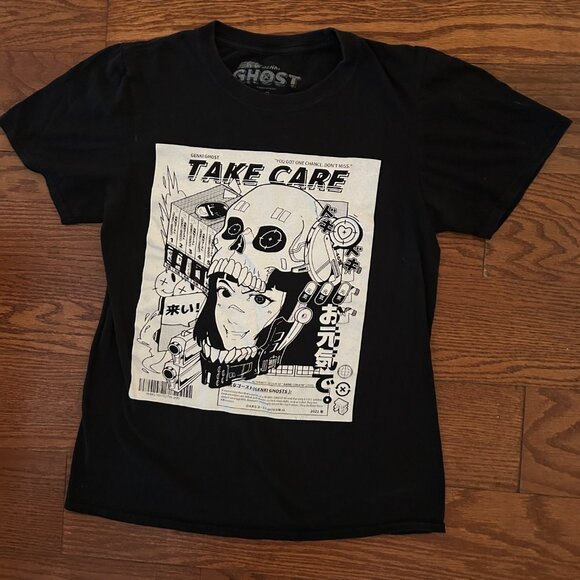 Genki Ghost Take Care 003 GG Girl & Model Ghost T-Shirt Tee Size Small Anime - Picture 10 of 10